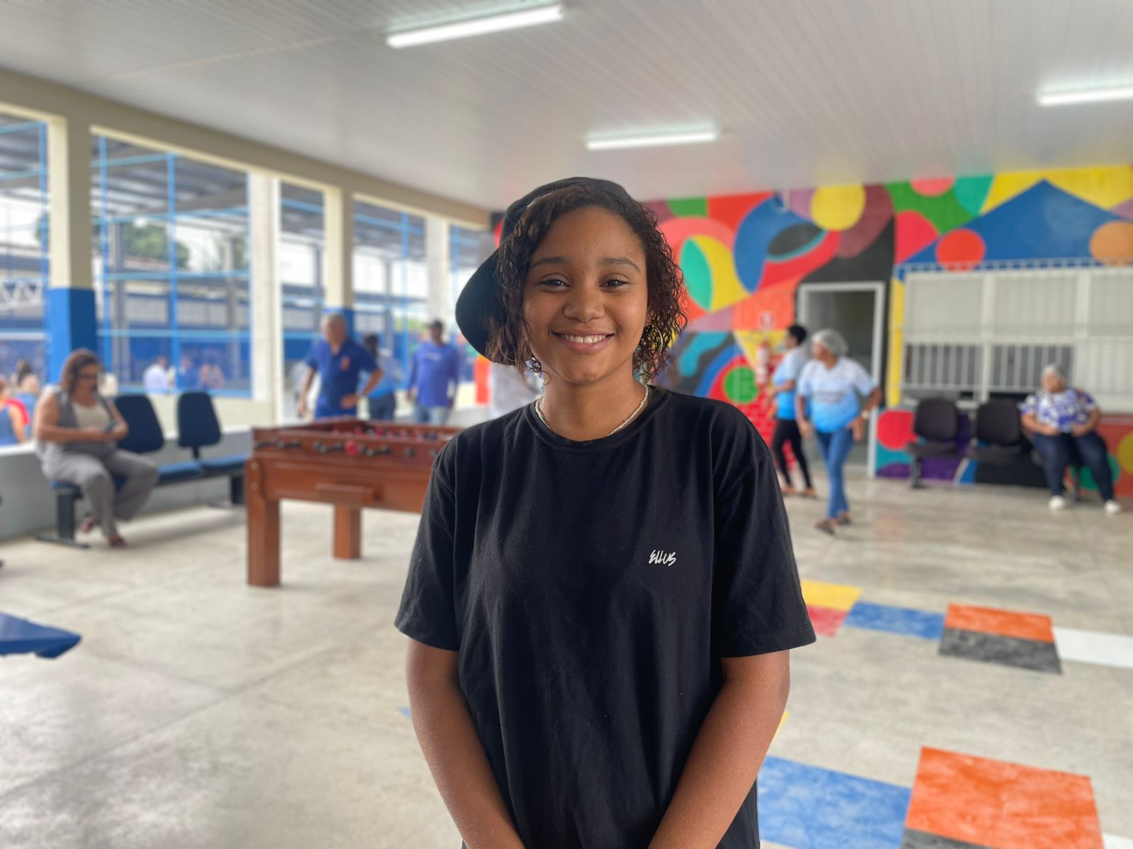 Keylla Melo, aluna da escola e praticante de futebol e futsal
