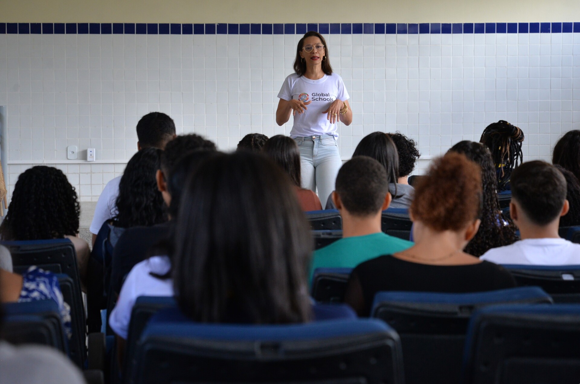 Izabella Matos, voluntária do Global Schools Program da ONU_foto Maria Odília