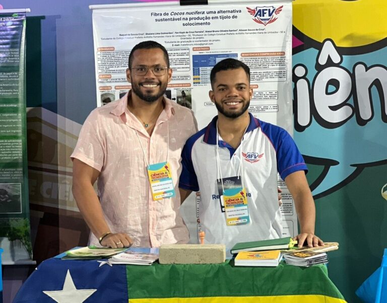 Projeto que transforma fibra de coco em tijolos sustentáveis representa Sergipe na 6ª Mostra Nacional de Feiras de Ciências